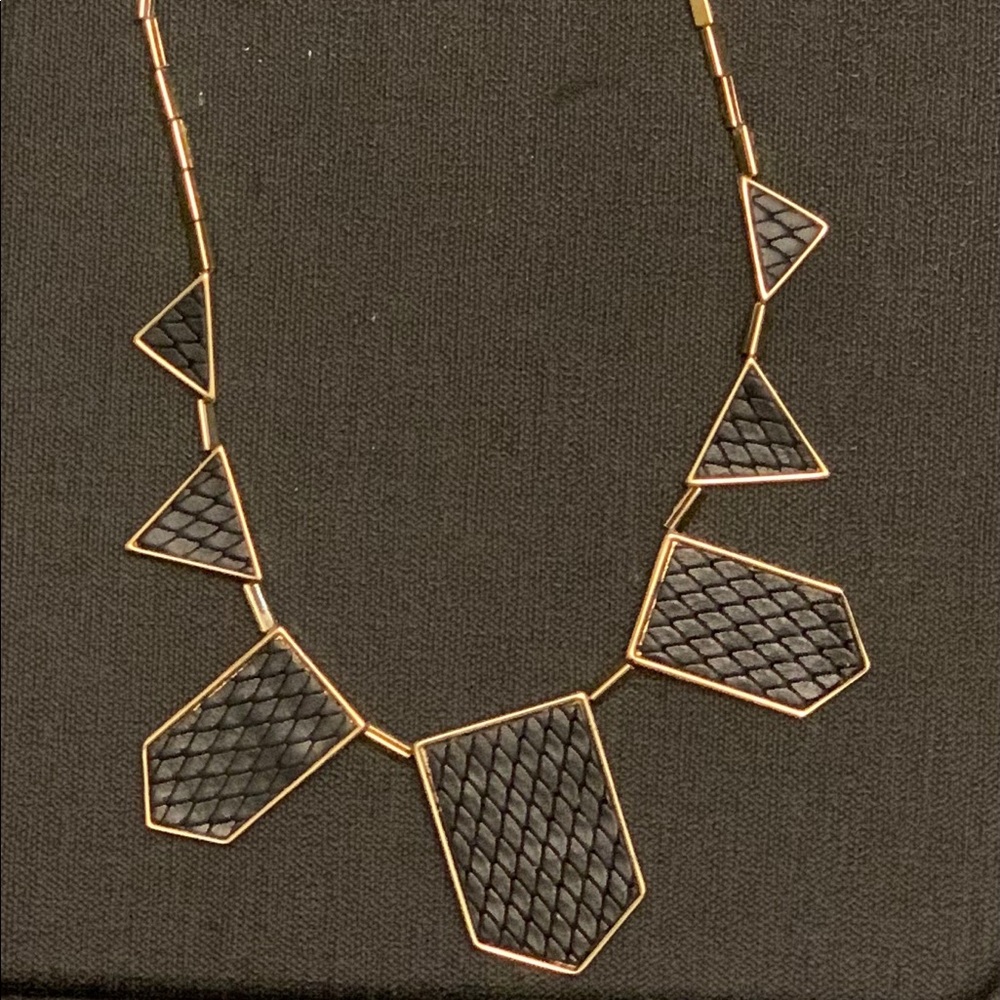 House of Harlow 1960 BlackStationLeatherNecklace - Picture 5 of 5